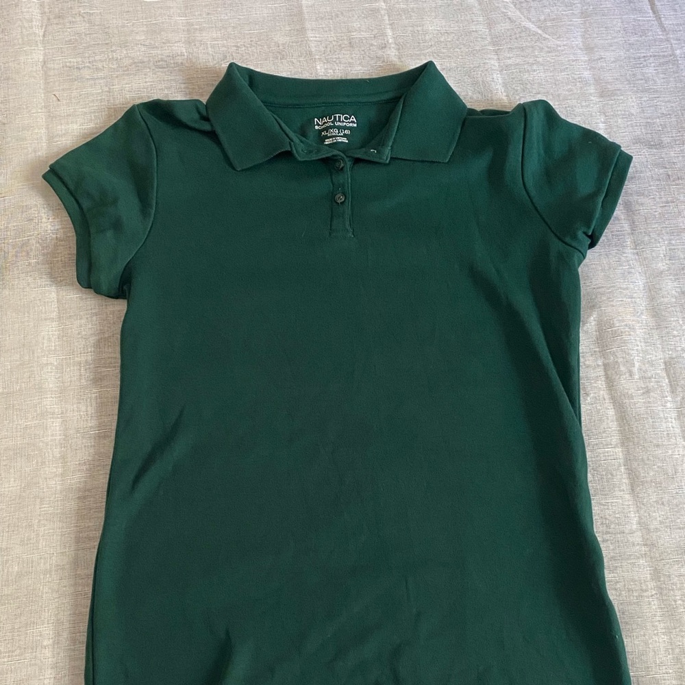 Green collared shirt